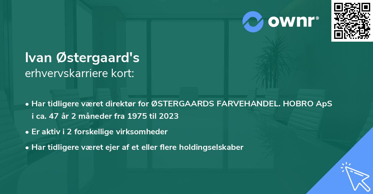 Ivan Østergaard's erhvervskarriere kort