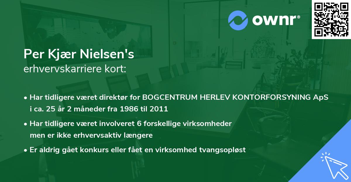 Per Kjær Nielsen's erhvervskarriere kort