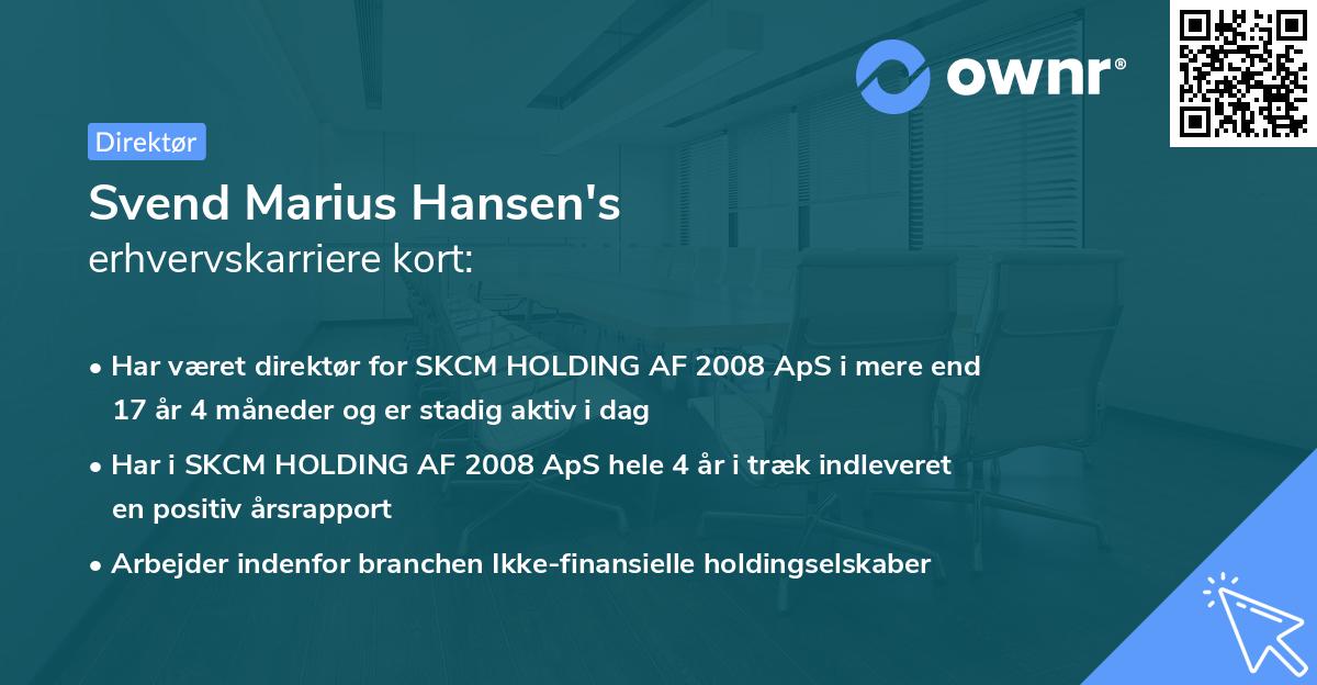 Svend Marius Hansen's erhvervskarriere kort