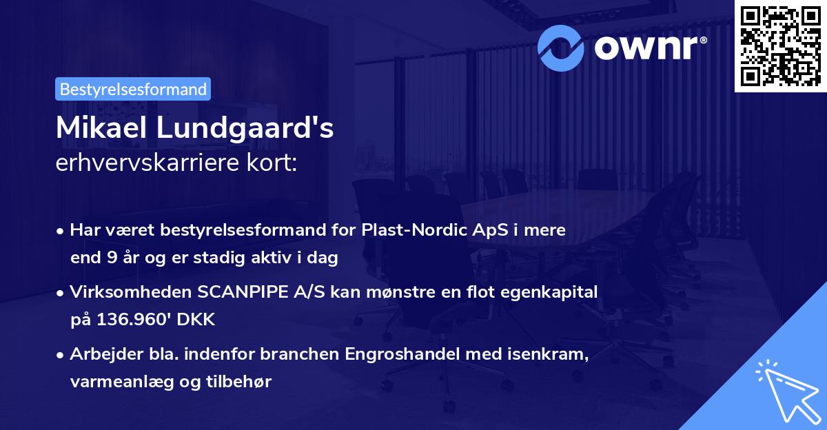Mikael Lundgaard's erhvervskarriere kort