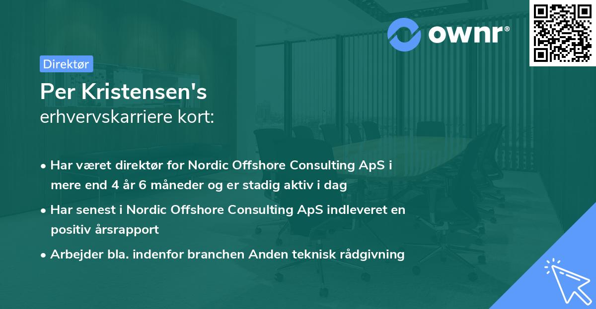 Per Kristensen's erhvervskarriere kort