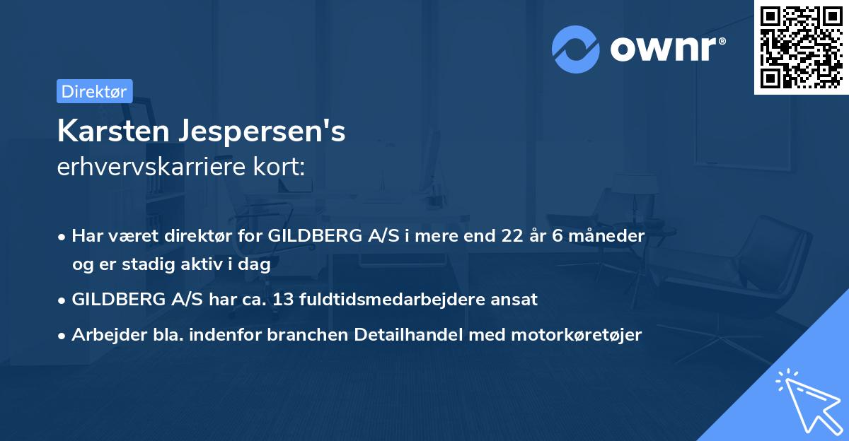 Karsten Jespersen's erhvervskarriere kort