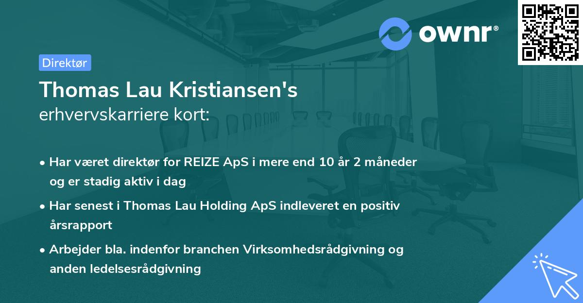 Thomas Lau Kristiansen's erhvervskarriere kort