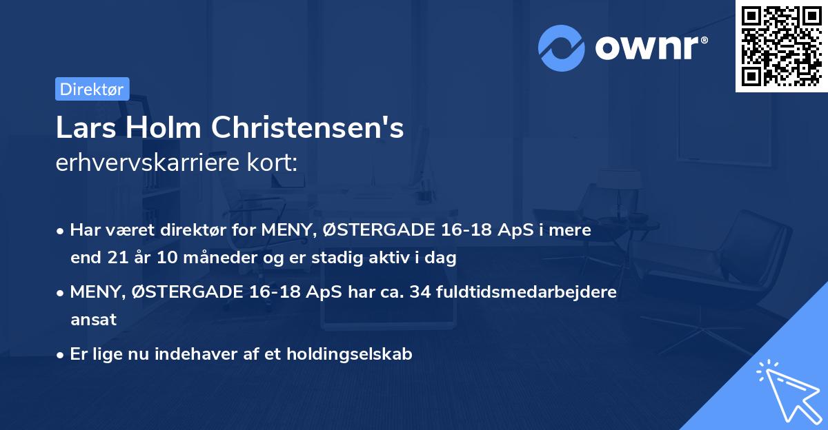 Lars Holm Christensen's erhvervskarriere kort