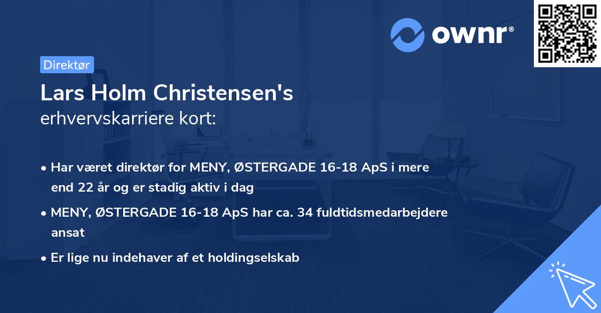 Lars Holm Christensen's erhvervskarriere kort