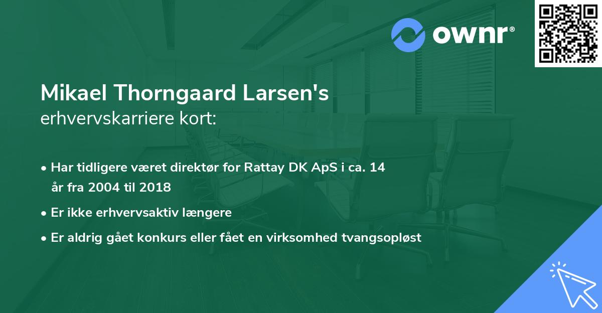 Mikael Thorngaard Larsen's erhvervskarriere kort
