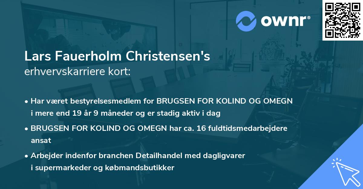 Lars Fauerholm Christensen's erhvervskarriere kort