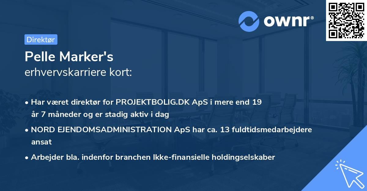 Pelle Marker's erhvervskarriere kort