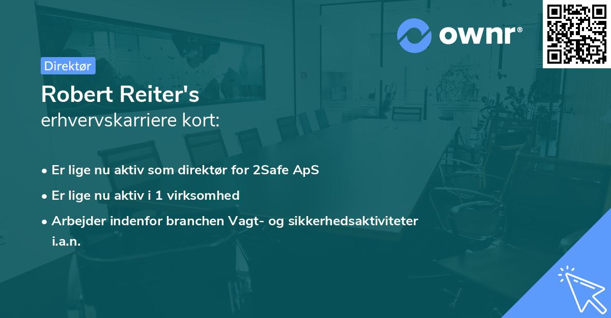 Robert Reiter's erhvervskarriere kort