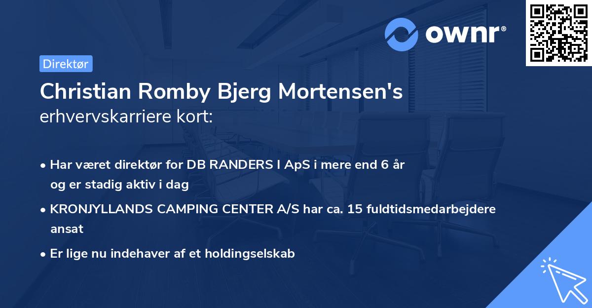 Christian Romby Bjerg Mortensen's erhvervskarriere kort