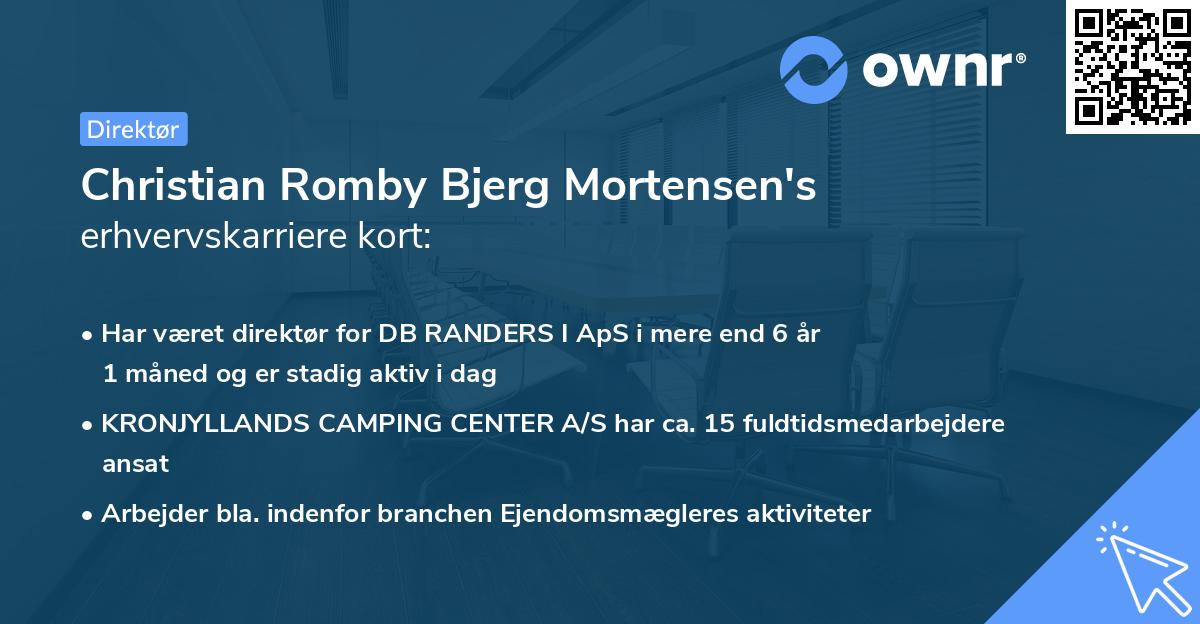 Christian Romby Bjerg Mortensen's erhvervskarriere kort