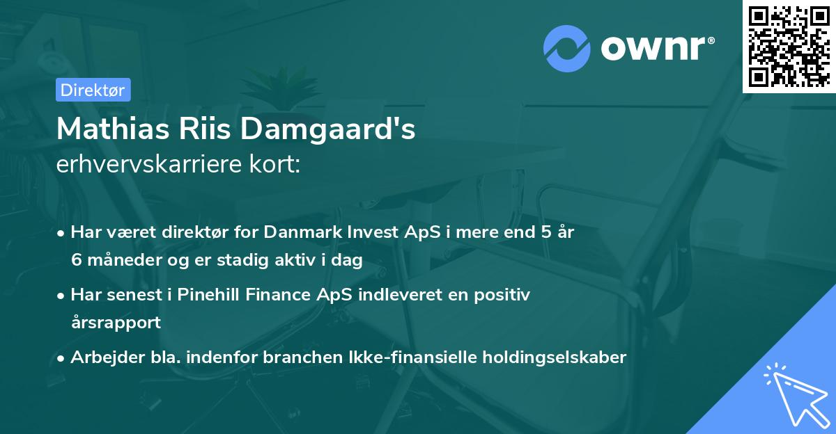 Mathias Riis Damgaard's erhvervskarriere kort