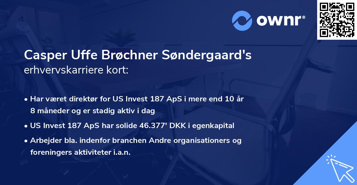 Casper Uffe Brøchner Søndergaard's erhvervskarriere kort