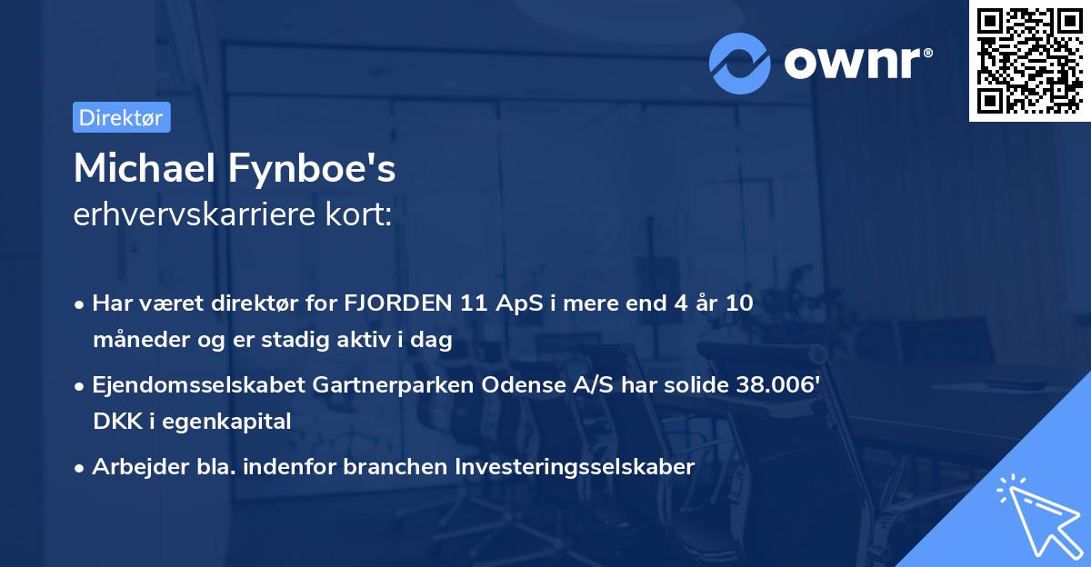 Michael Fynboe's erhvervskarriere kort