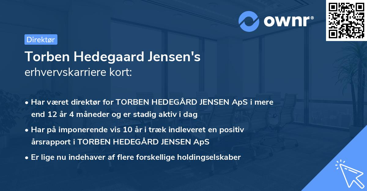 Torben Hedegaard Jensen's erhvervskarriere kort