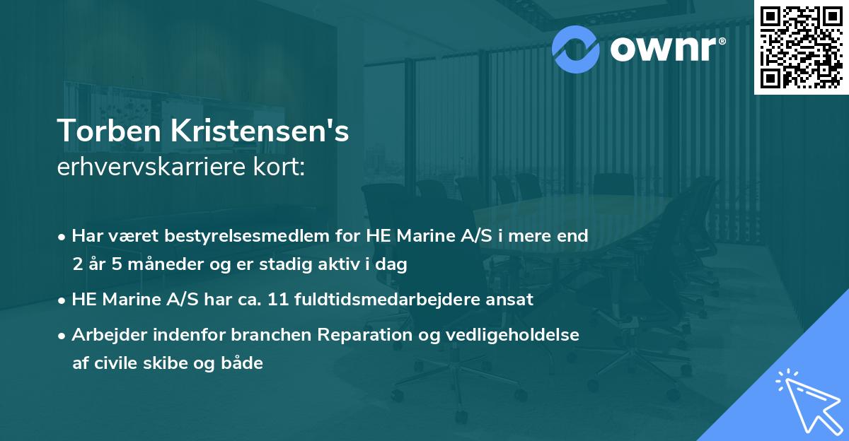 Torben Kristensen's erhvervskarriere kort
