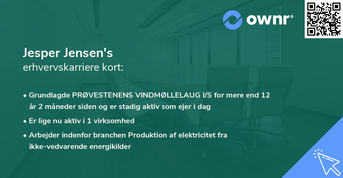 Jesper Jensen's erhvervskarriere kort