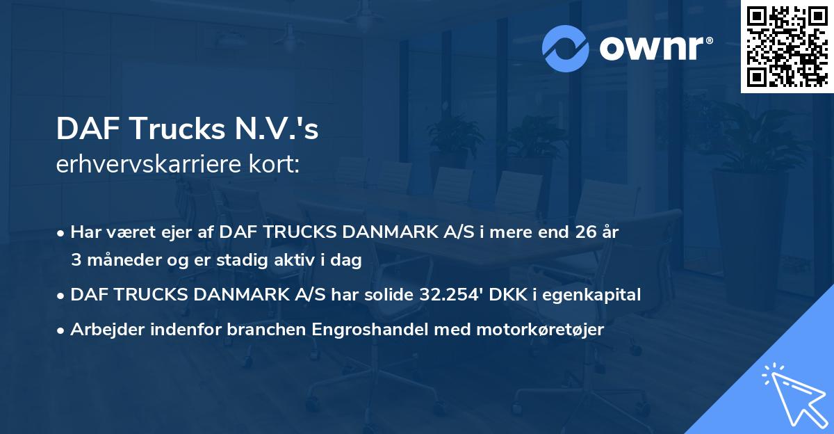 DAF Trucks N.V.'s erhvervskarriere kort