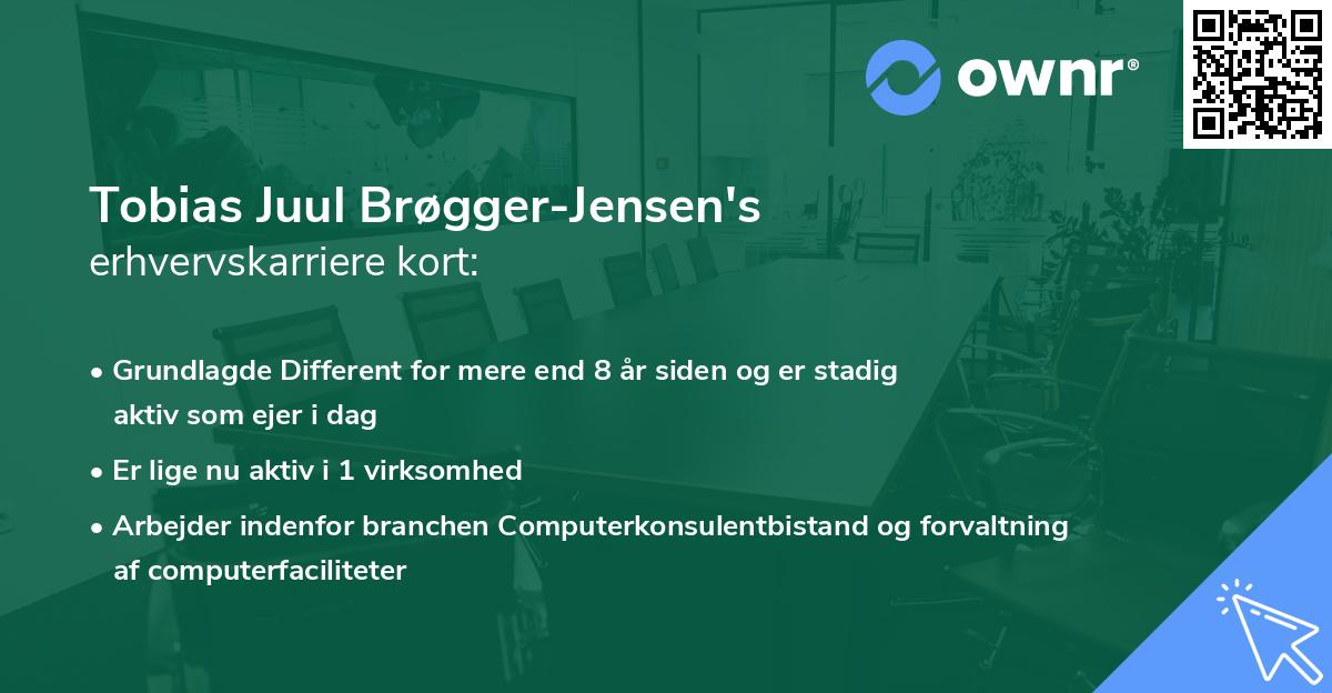 Tobias Juul Brøgger-Jensen's erhvervskarriere kort