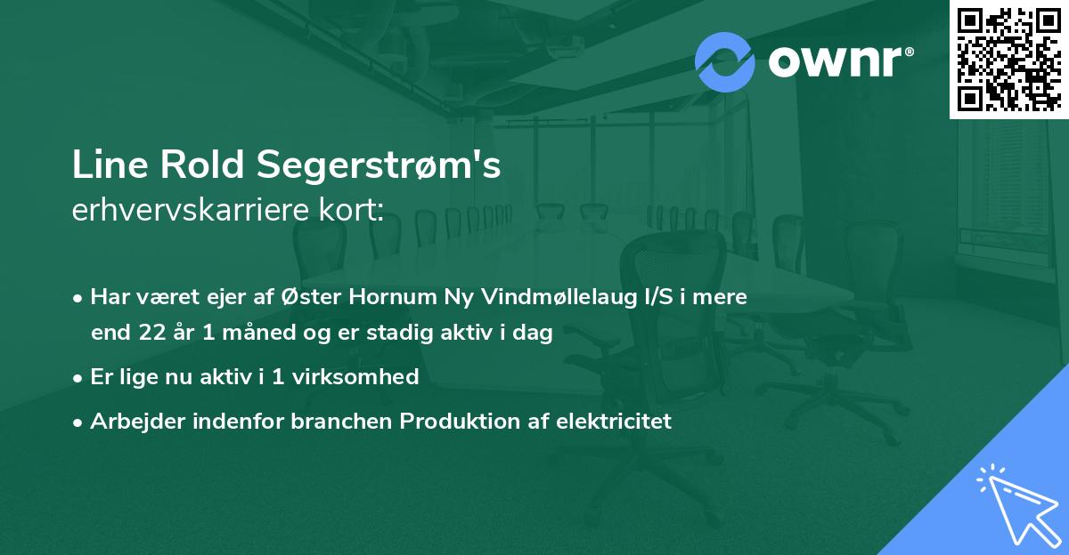 Line Rold Segerstrøm's erhvervskarriere kort