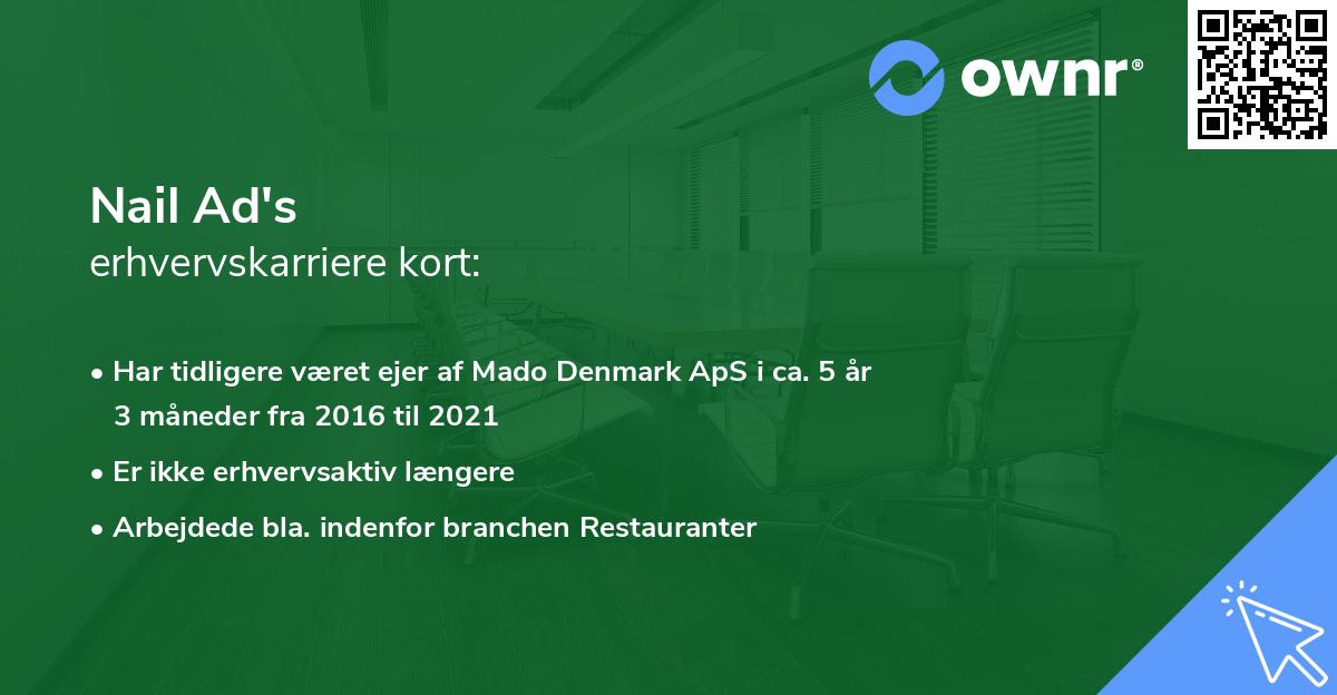 Nail Ad's erhvervskarriere kort