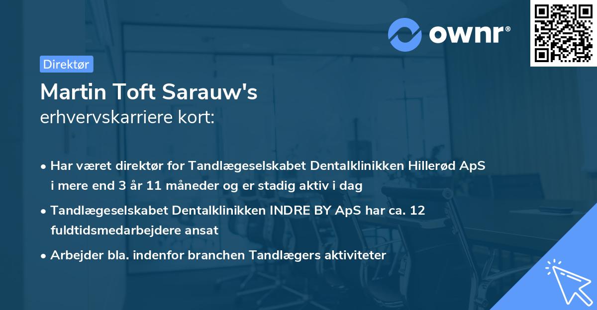 Martin Toft Sarauw's erhvervskarriere kort