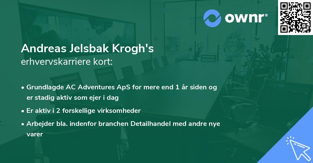 Andreas Jelsbak Krogh's erhvervskarriere kort