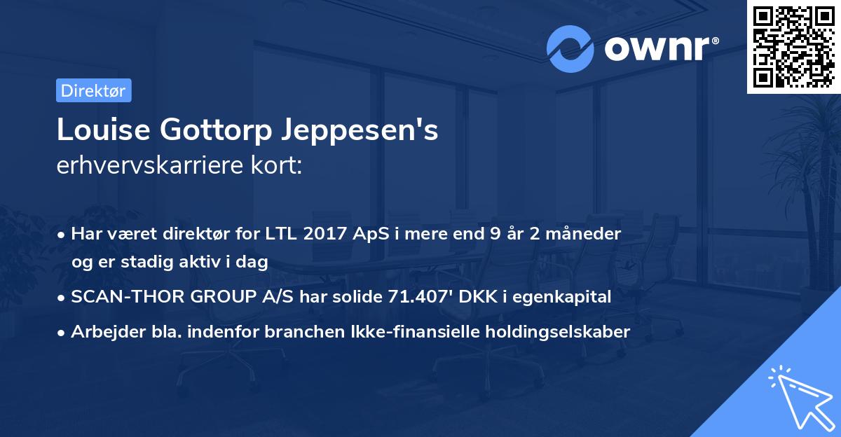 Louise Gottorp Jeppesen's erhvervskarriere kort
