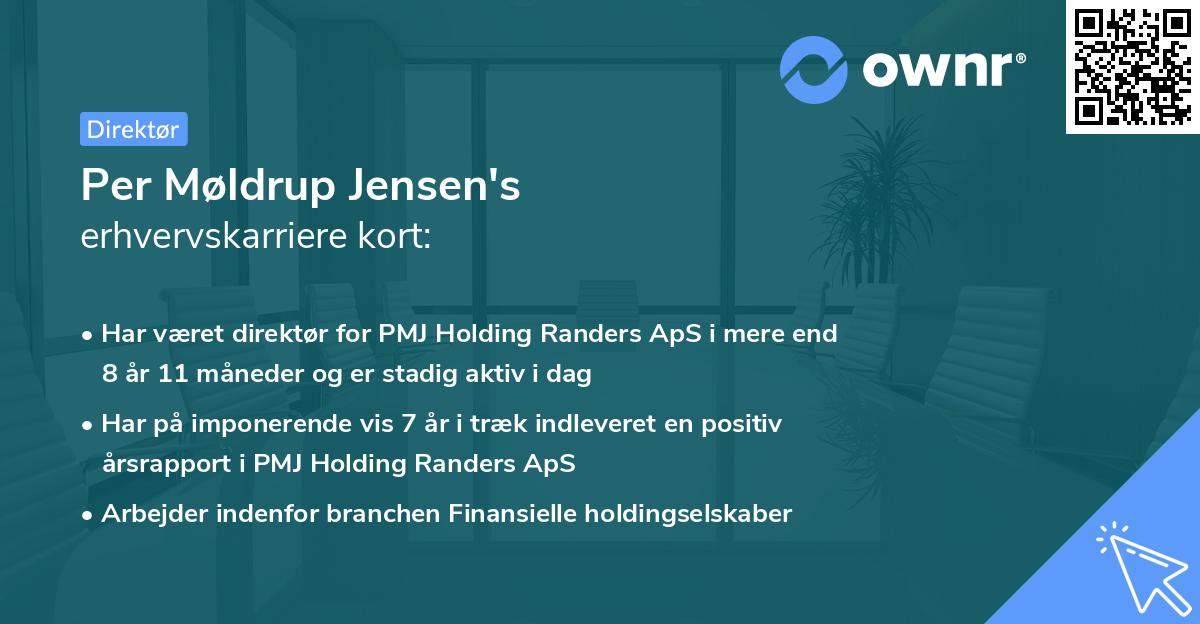 Per Møldrup Jensen's erhvervskarriere kort
