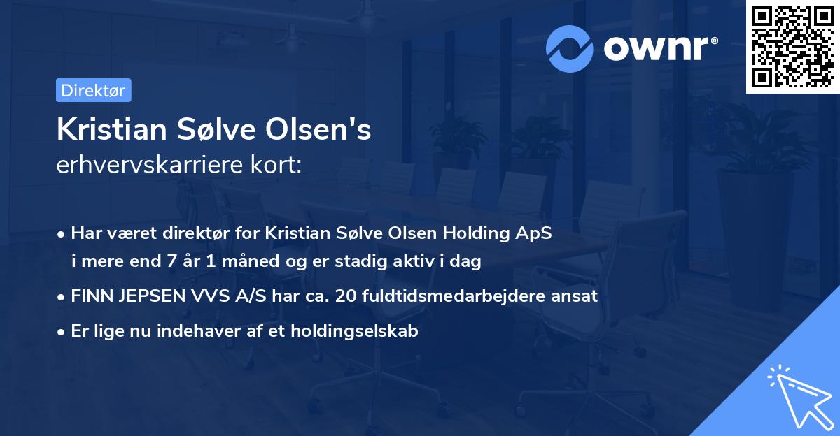 Kristian Sølve Olsen's erhvervskarriere kort