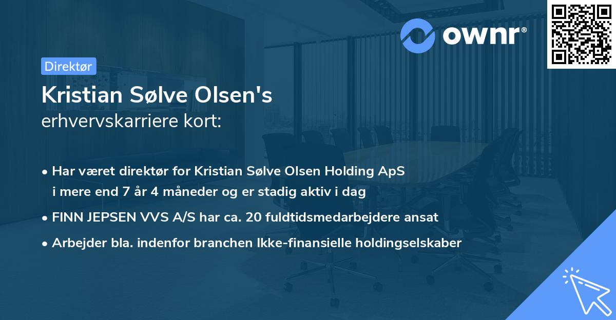 Kristian Sølve Olsen's erhvervskarriere kort