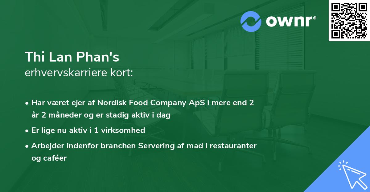 Thi Lan Phan's erhvervskarriere kort