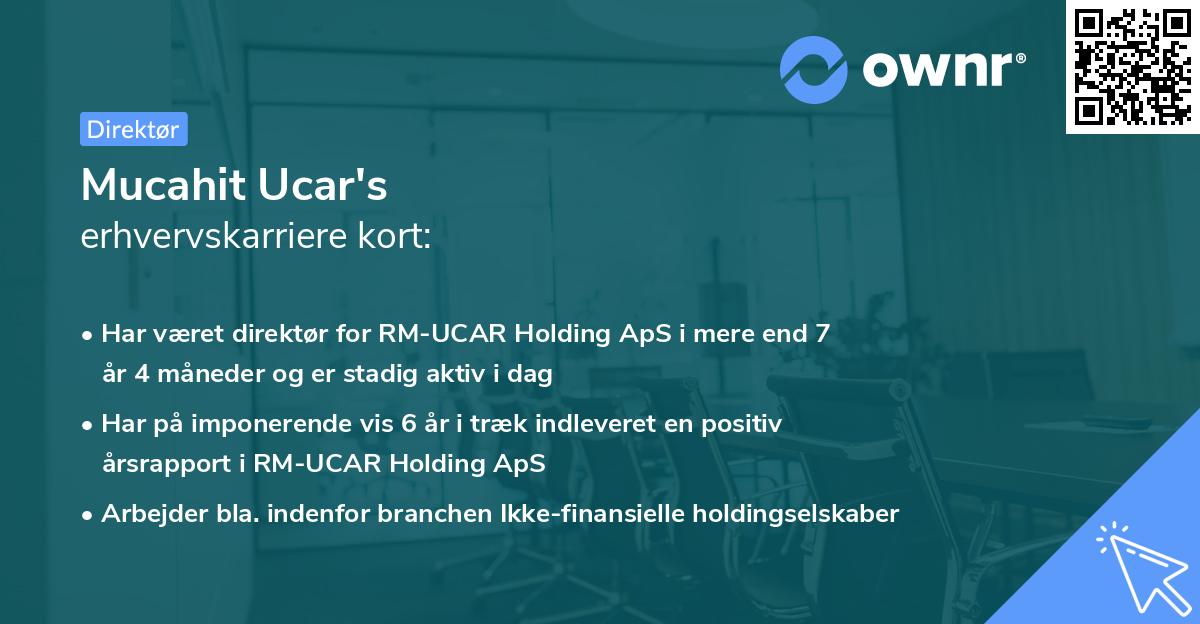 Mucahit Ucar's erhvervskarriere kort