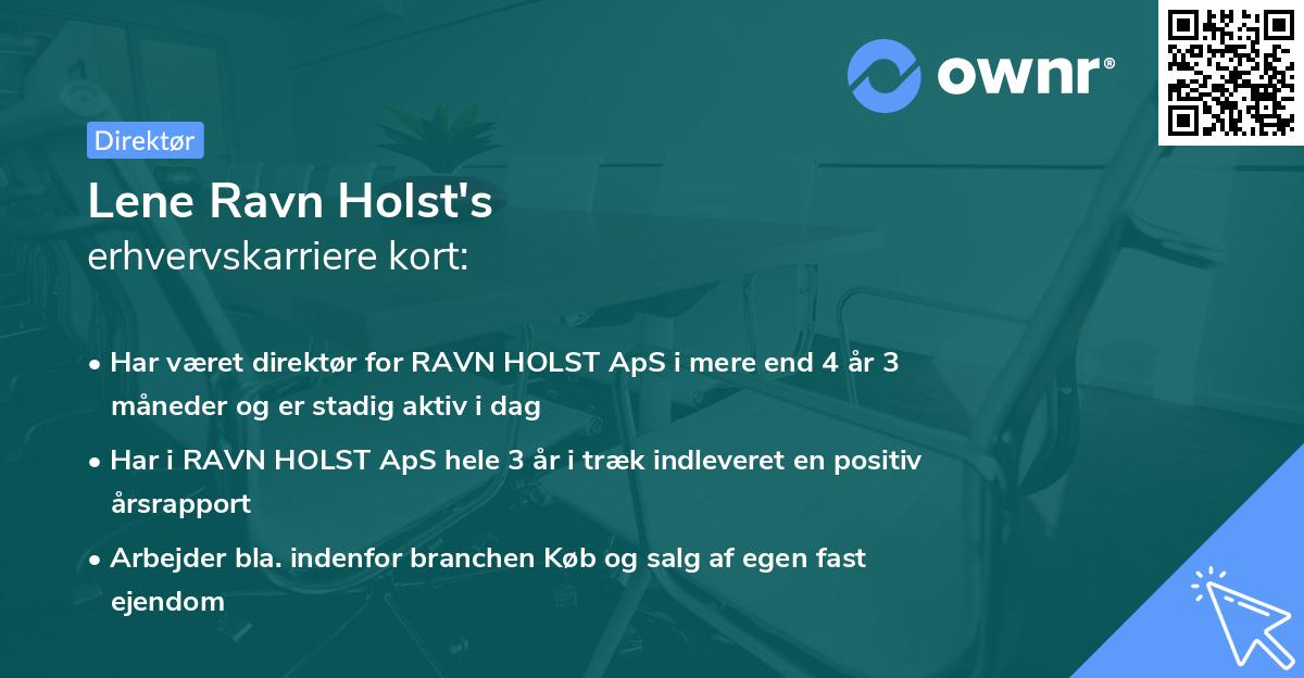 Lene Ravn Holst's erhvervskarriere kort