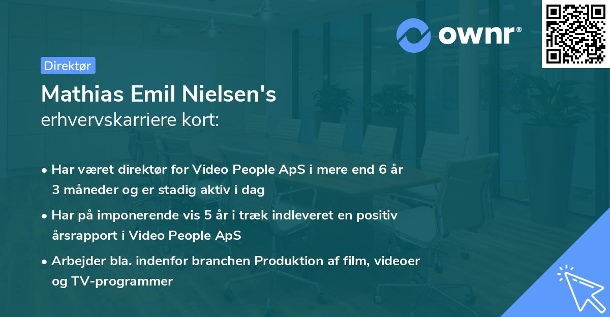 Mathias Emil Nielsen's erhvervskarriere kort