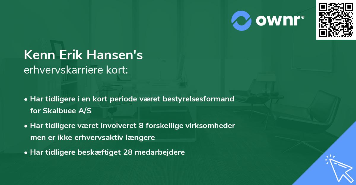 Kenn Erik Hansen's erhvervskarriere kort