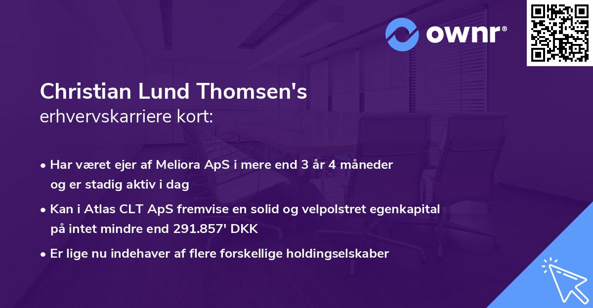 Christian Lund Thomsen's erhvervskarriere kort