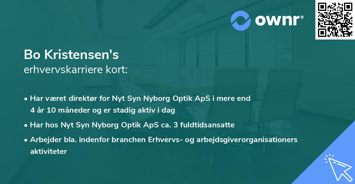 Bo Kristensen's erhvervskarriere kort