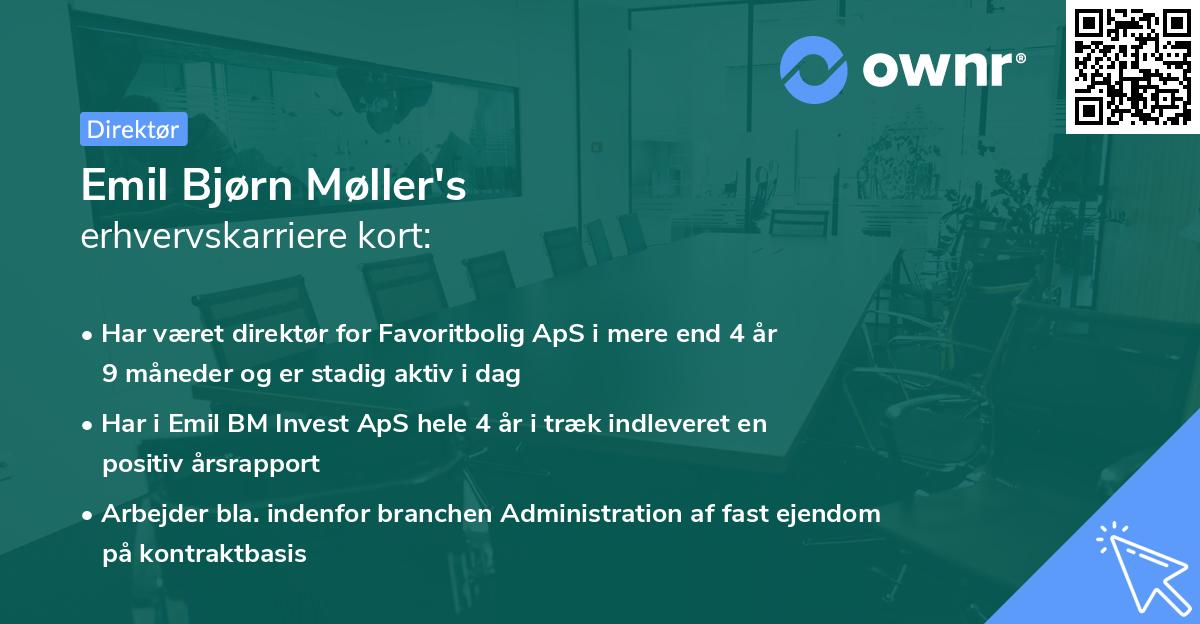 Emil Bjørn Møller's erhvervskarriere kort