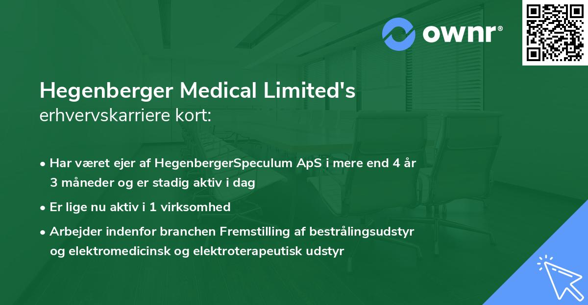 Hegenberger Medical Limited's erhvervskarriere kort