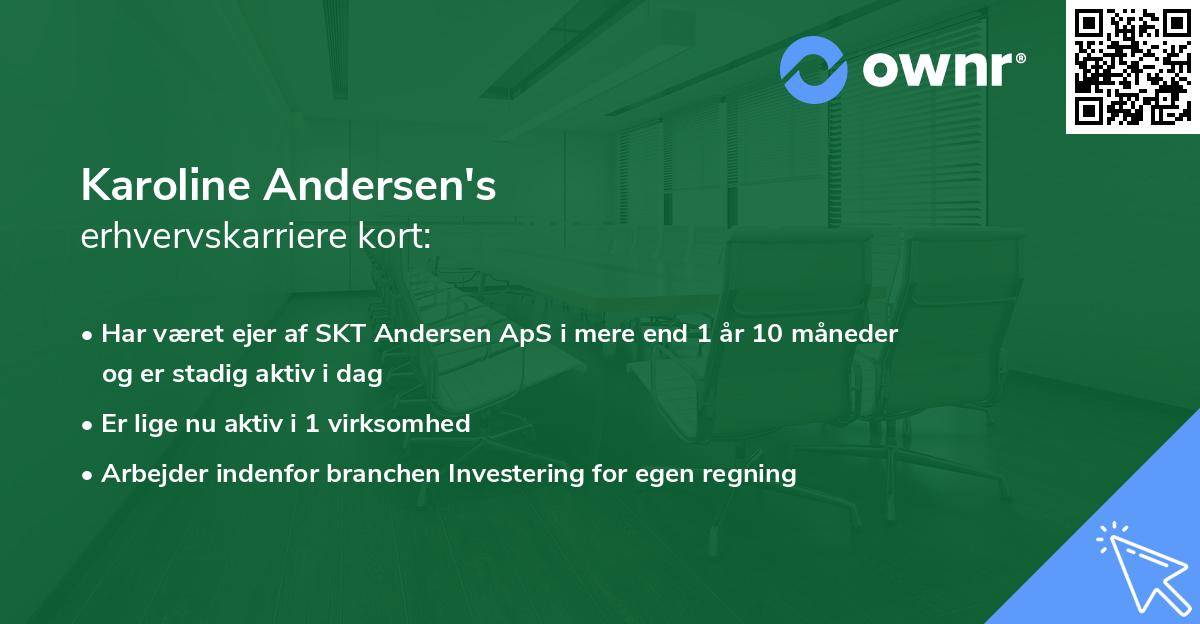 Karoline Andersen's erhvervskarriere kort