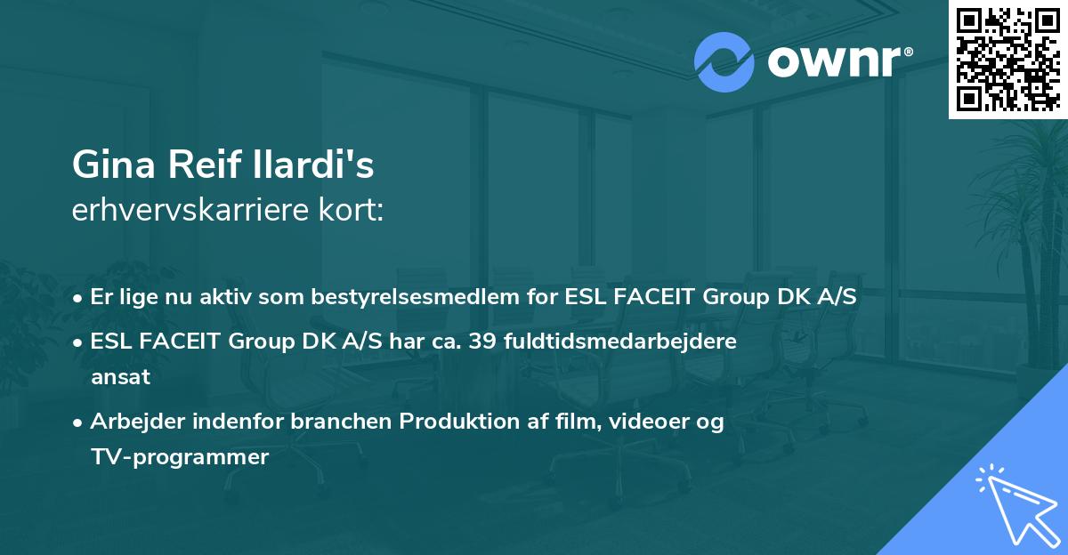 Gina Reif Ilardi's erhvervskarriere kort