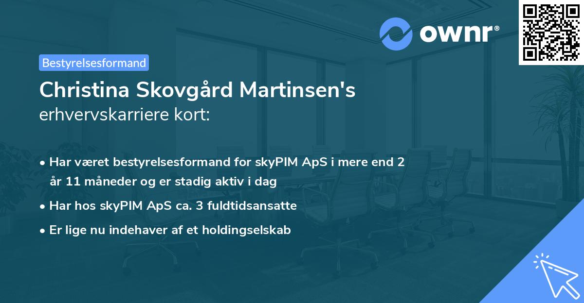 Christina Skovgård Martinsen's erhvervskarriere kort