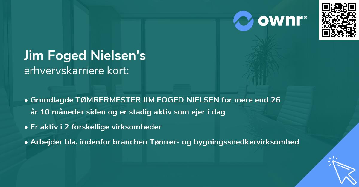 Jim Foged Nielsen's erhvervskarriere kort