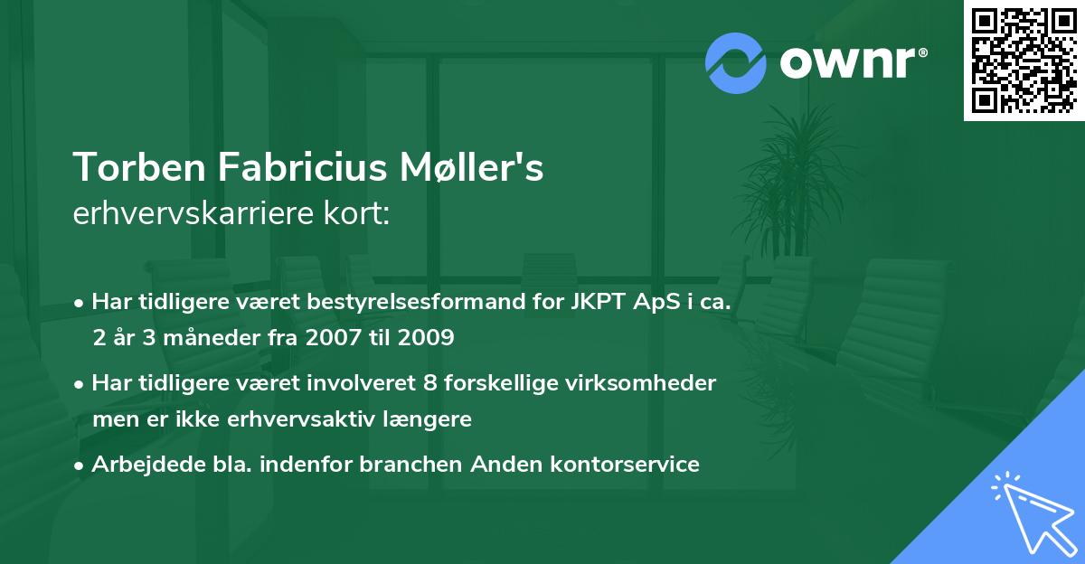 Torben Fabricius Møller's erhvervskarriere kort