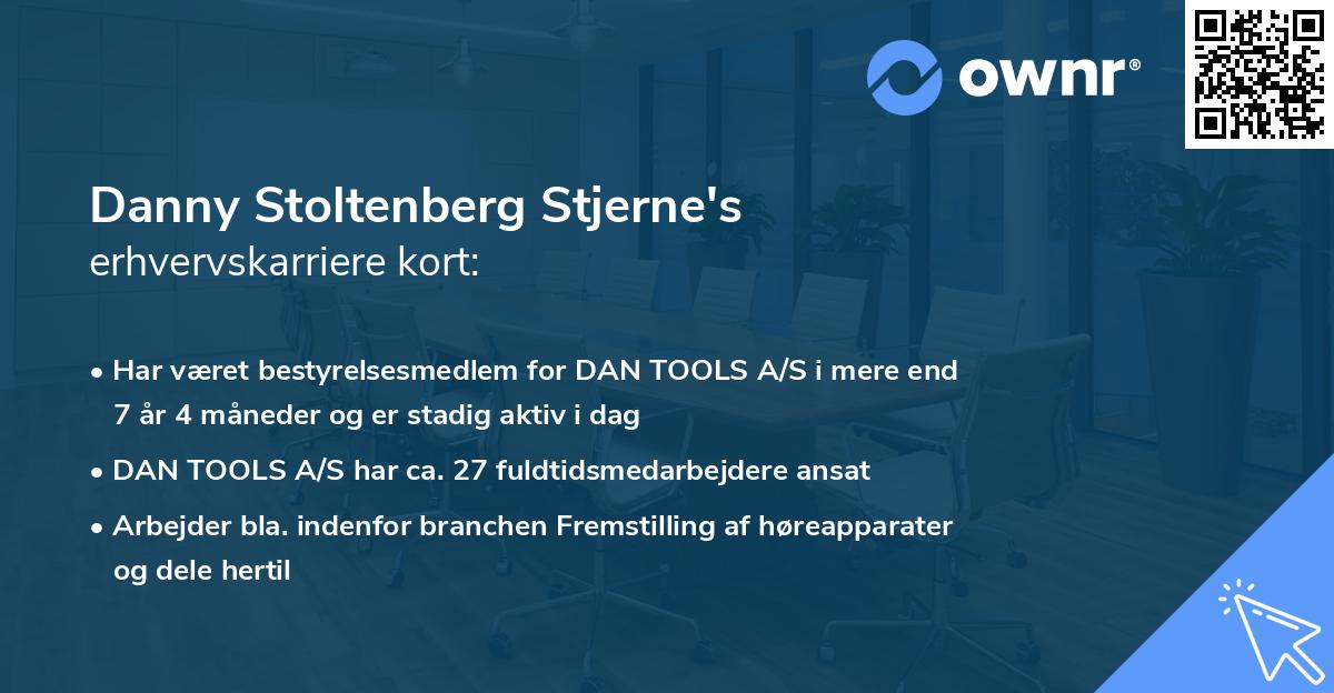 Danny Stoltenberg Stjerne's erhvervskarriere kort