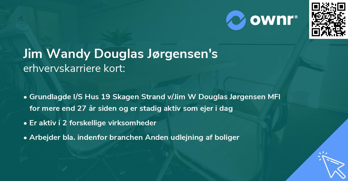 Jim Wandy Douglas Jørgensen's erhvervskarriere kort