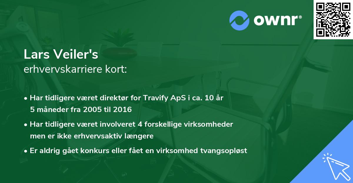 Lars Veiler's erhvervskarriere kort