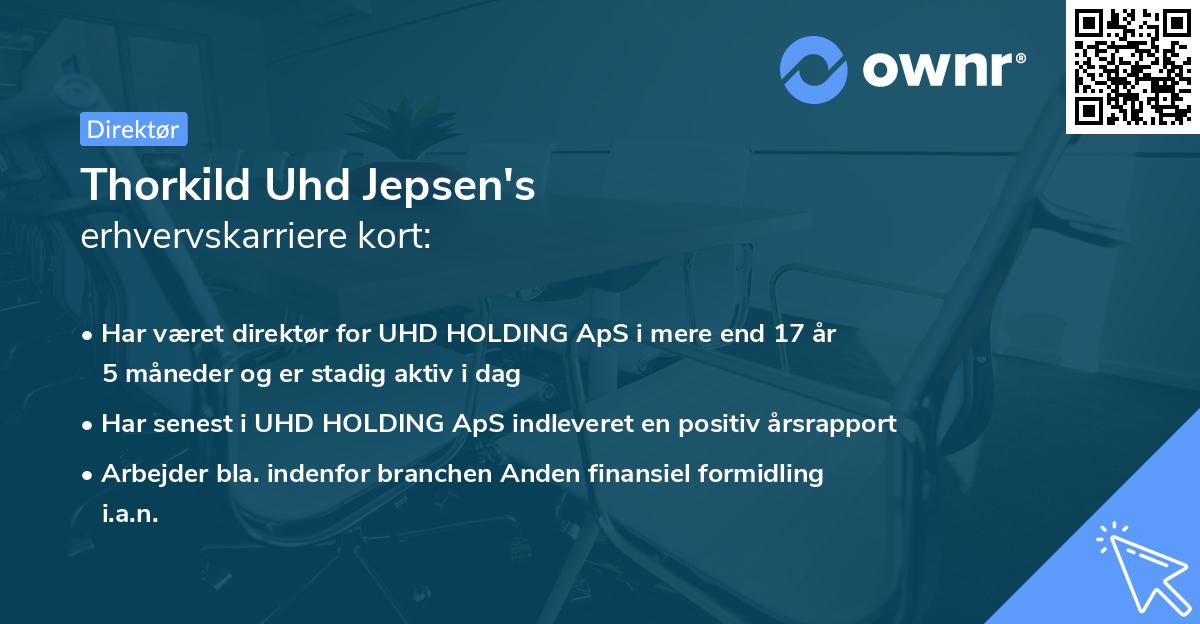 Thorkild Uhd Jepsen's erhvervskarriere kort