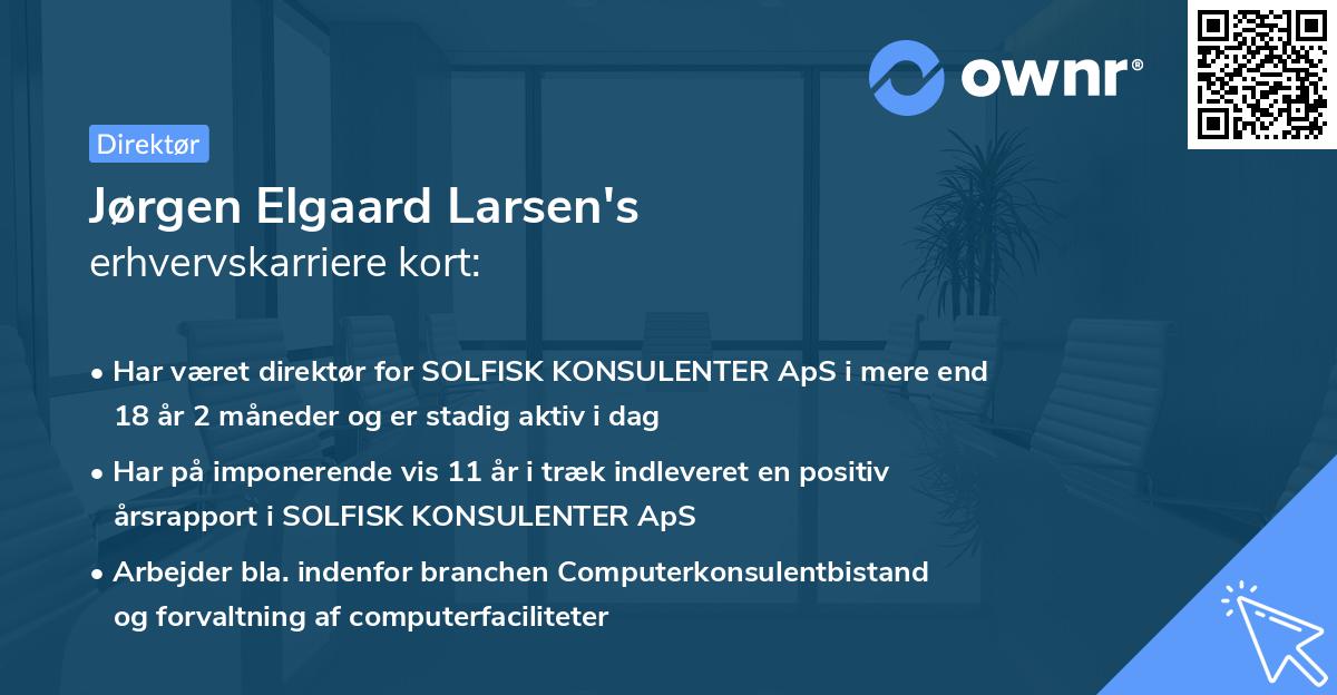 Jørgen Elgaard Larsen's erhvervskarriere kort